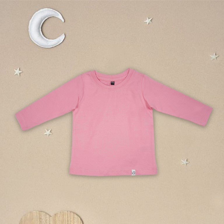 GingerBread Pure Cotton, Full Sleeve, Round Neck & Solid Tshirt For Boys