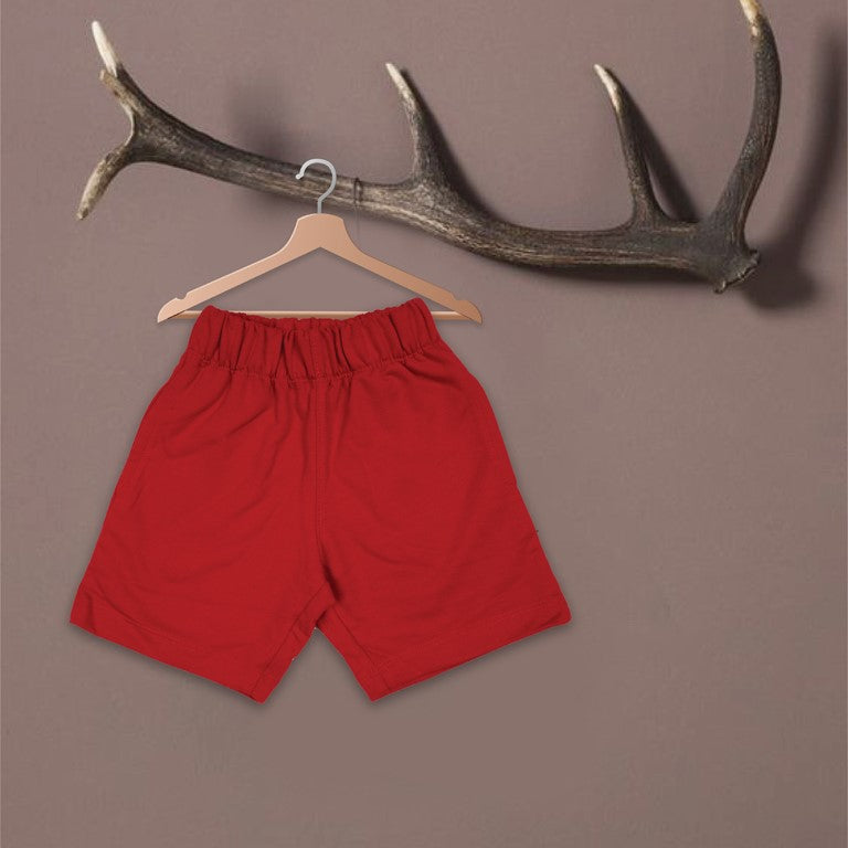 Gingerbread Pure Cotton Solid Shorts For Boys