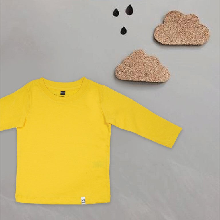 GingerBread Pure Cotton, Full Sleeve, Round Neck & Solid Tshirt For Boys