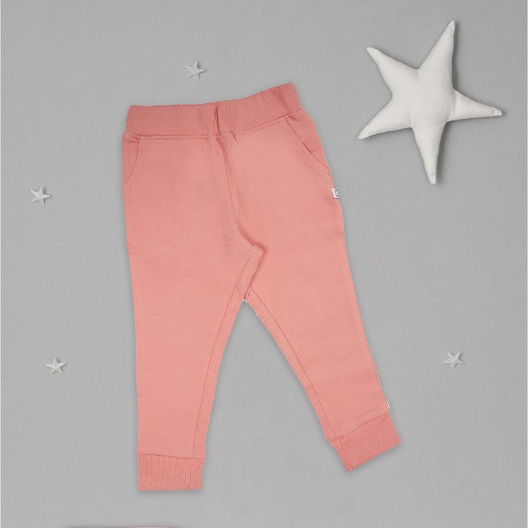 Gingerbread Pure Cotton Solid Jogger Track Pants For Girls