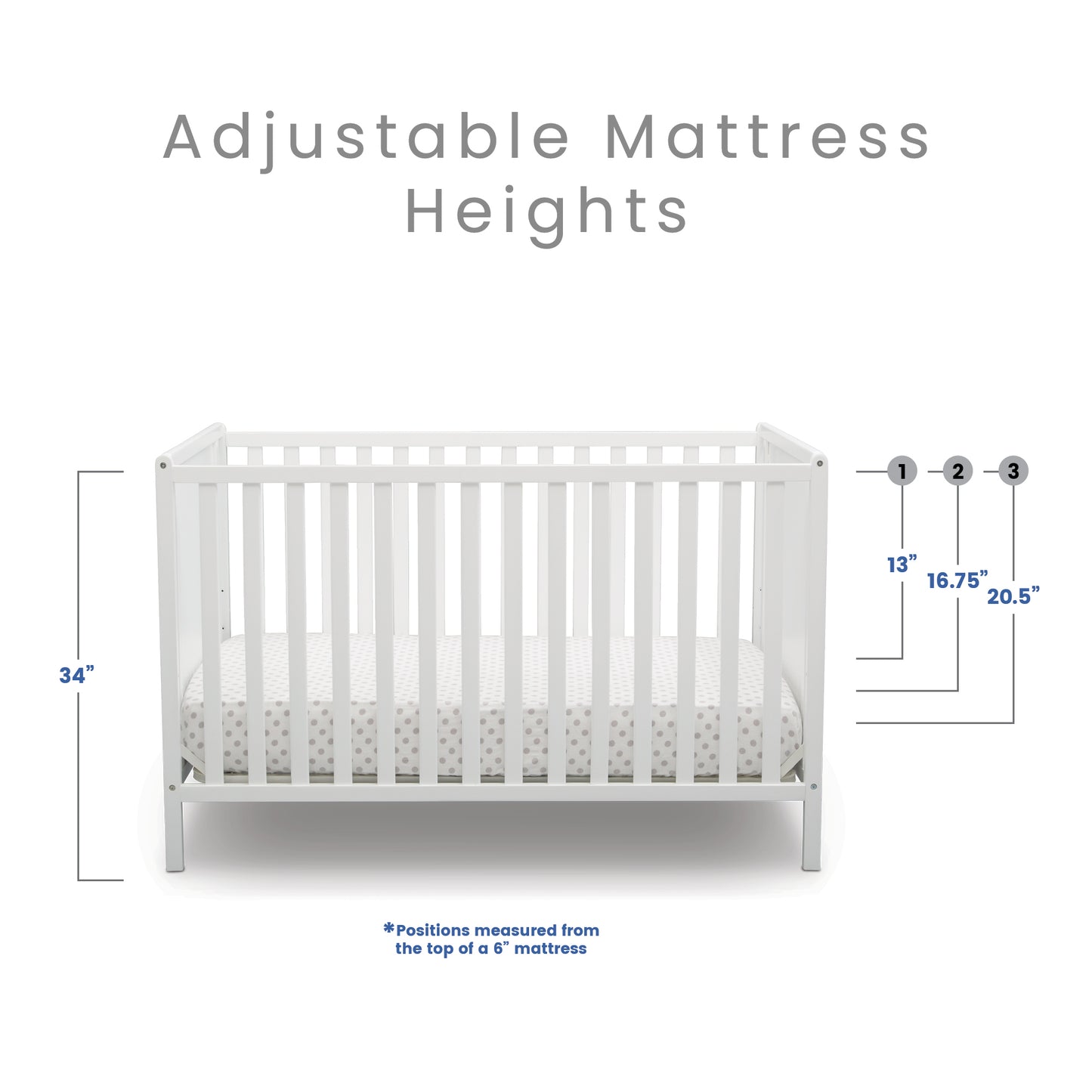 Delta Children Heartland Classic 4-in-1 Convertible Crib