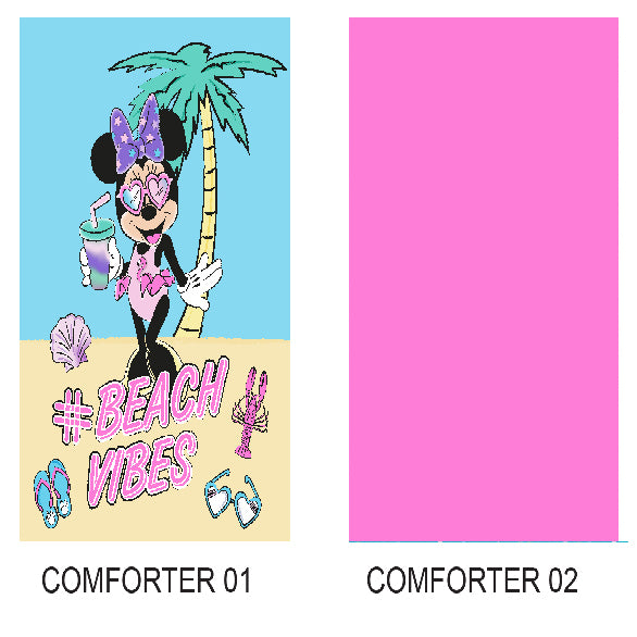 Minnie Mouse Beach Vibes 100% Cotton Comforter