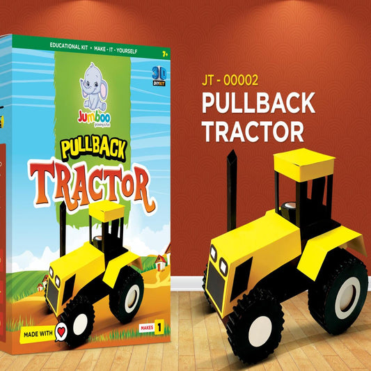 Pull Back Tractor DIY Paper Art & Craft Kit - Jumboo Toys