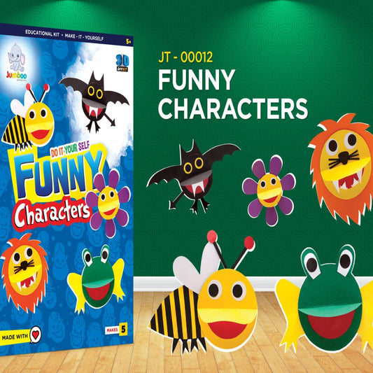 Funny Characters DIY Paper Art & Craft Kit - Jumboo Toys