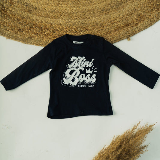 Baby Printed Long Sleeve Mini Boss T-Shirt