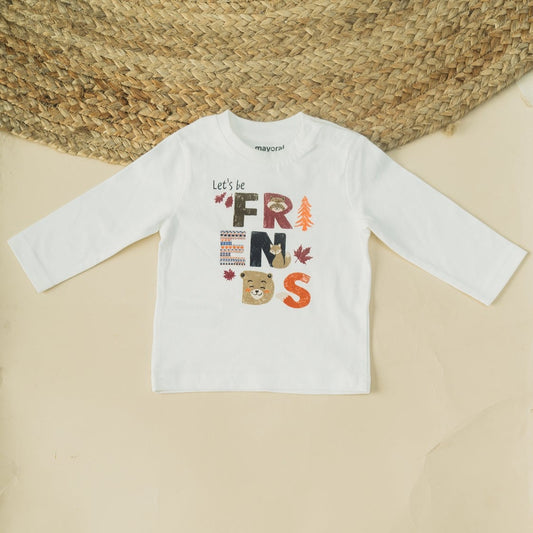 Baby Girls Printed Long Sleeve Friends T-Shirt