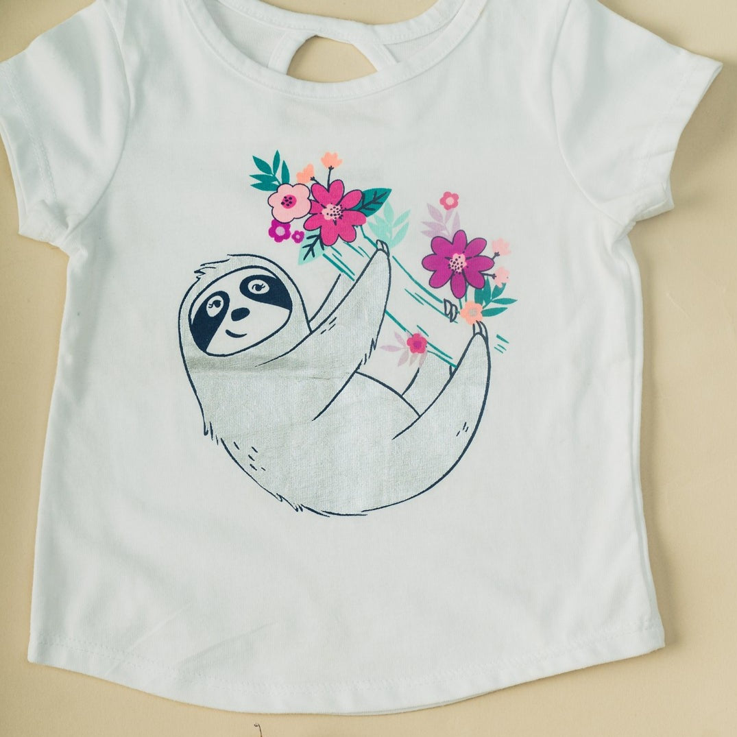 Girls Printed Regular Panda T-Shirt