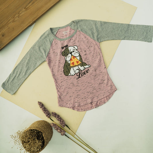 Girls Printed Long Sleeve Multicolor T-Shirt